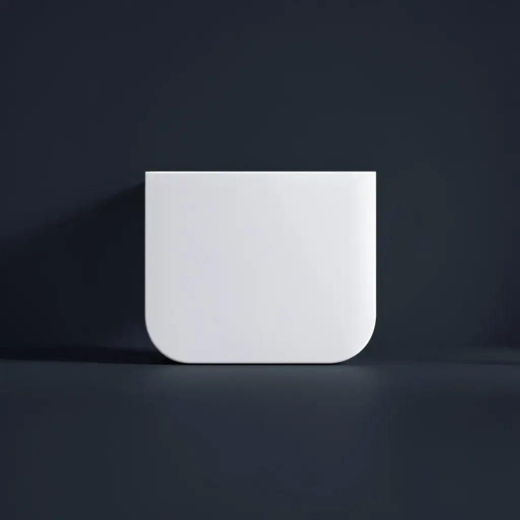 [90217/KC65ST-MW] 610x503x15mm Matte White Stone Top Rounded Corner Benchtop