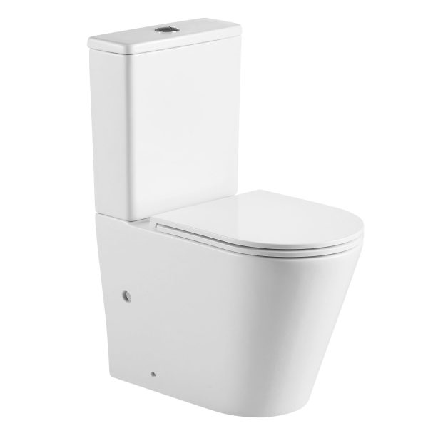 [50349] 665*370*845mm Pani Back To Wall Toilet Suite (Rimless) With Slim UF Seat Cover And  Universal Inlet Cistern T3