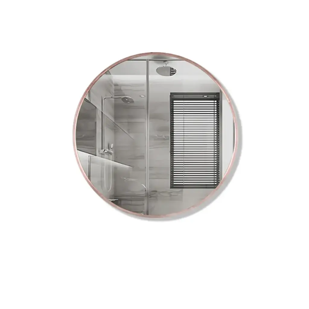 [85019/PM700RG] 700*700MM PENCIL EDGE ROUND PLAIN MIRROR ROSE GOLD FRAMED