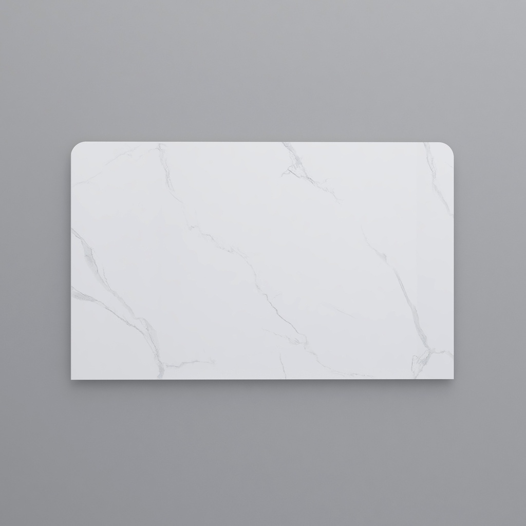 [90157/WM7546ST] 750*465*15mm White Marble Look Sintered Stone Top Benchtop