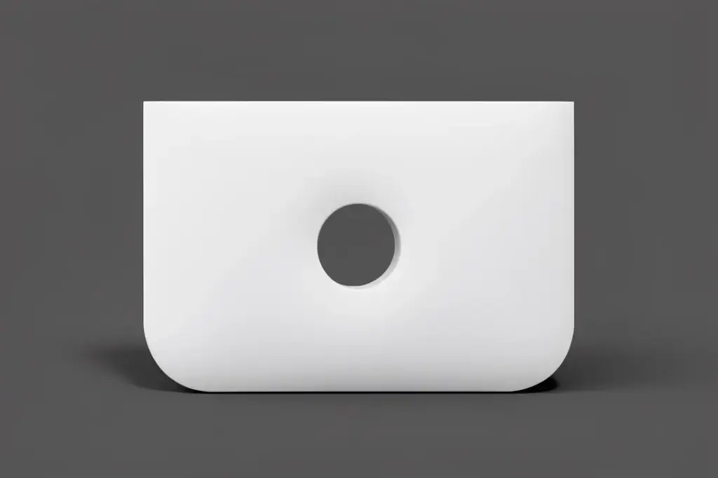 [50703] 754x462x15mm White Zero Silica Quartz Round Corner Stone Top