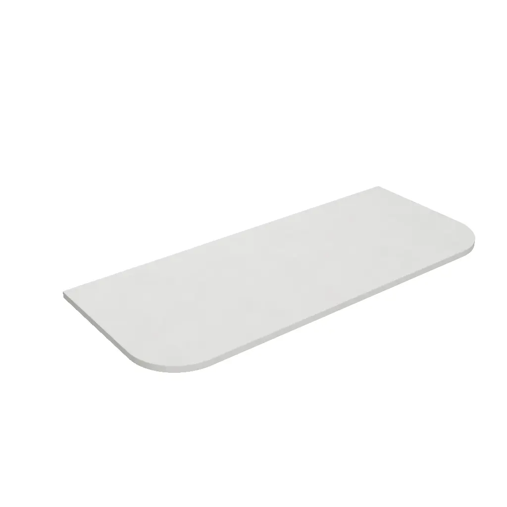 [56113] 755X505X12mm Matte White Solid Surface Plain Slab Curve Stone Top