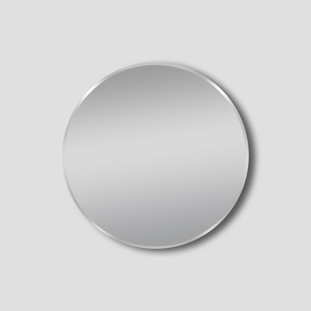 [41417] 800*800*50mm Brushed Nickel Framed Round Mirror