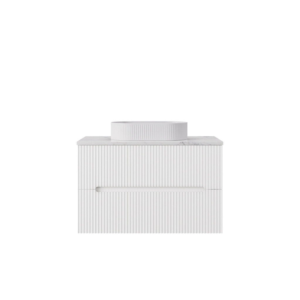 [56817] 890*455*540mm Matte White Cabarita Morden Wall Hung PVC Cabinet
