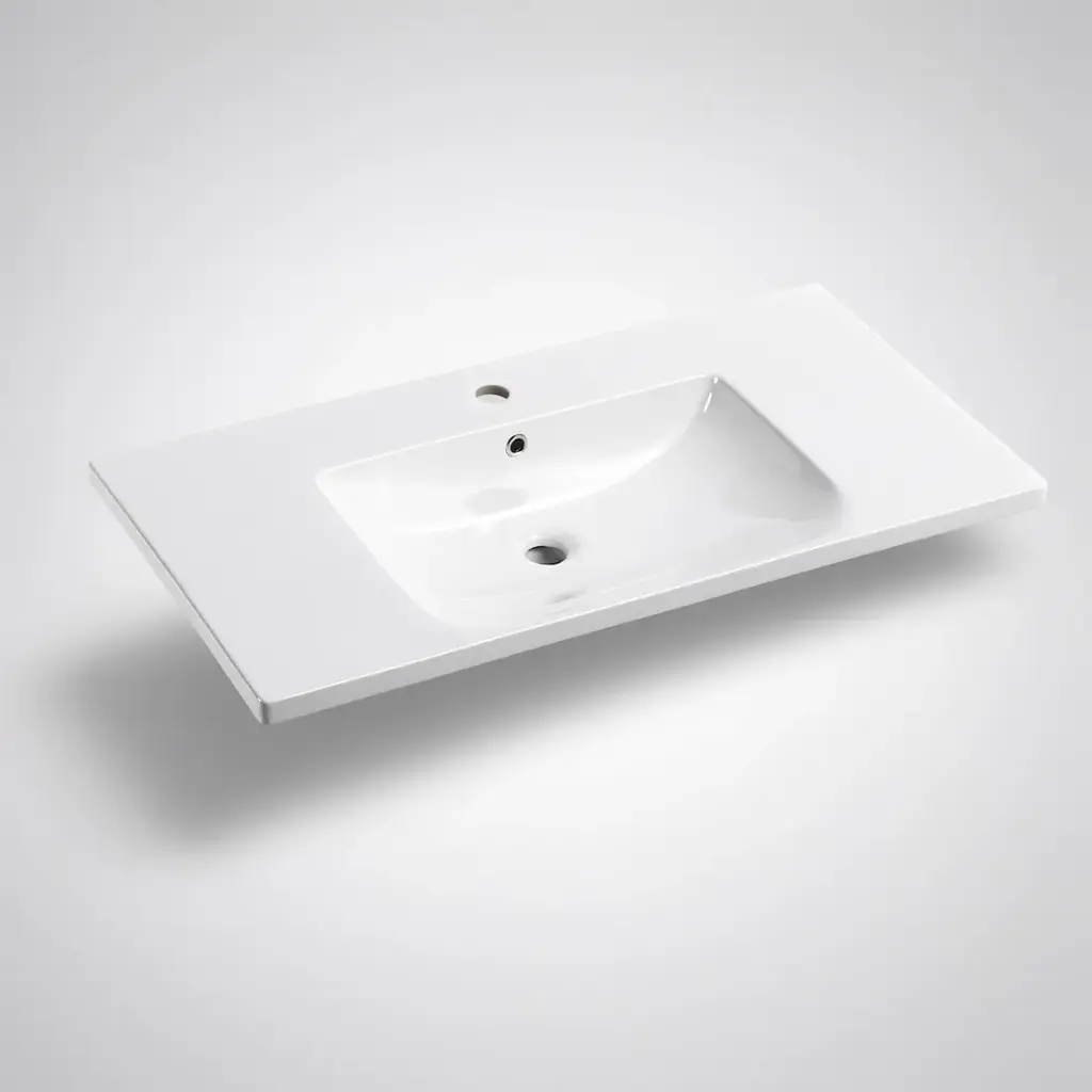 [90144/NM-900] 900*460*165mm Eden D Shape Basin Ceramic Top