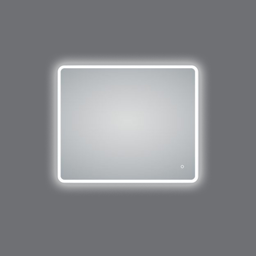 [41231] 900*750mm Frosted Edge 3 Color Lighting Backlit Acrylic LED Mirror Touch Sensor Switch Defogger Pad Wall Mounted Vertical or Horizontal