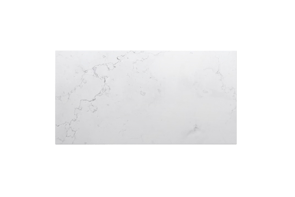 [90185/QZ9046ST] 900x465x20mm Quartz Stone Top Gloss White Marble Look Silica-Free Caesarstone Benchtop