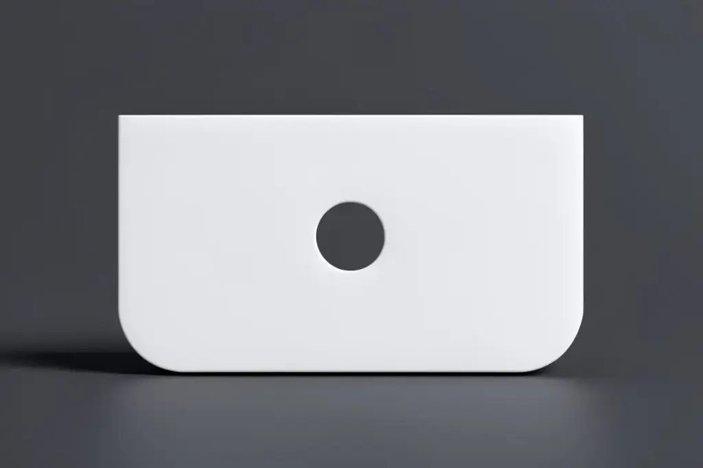 [50707] 904x462x15mm White Zero Silica Quartz Round Corner Stone Top