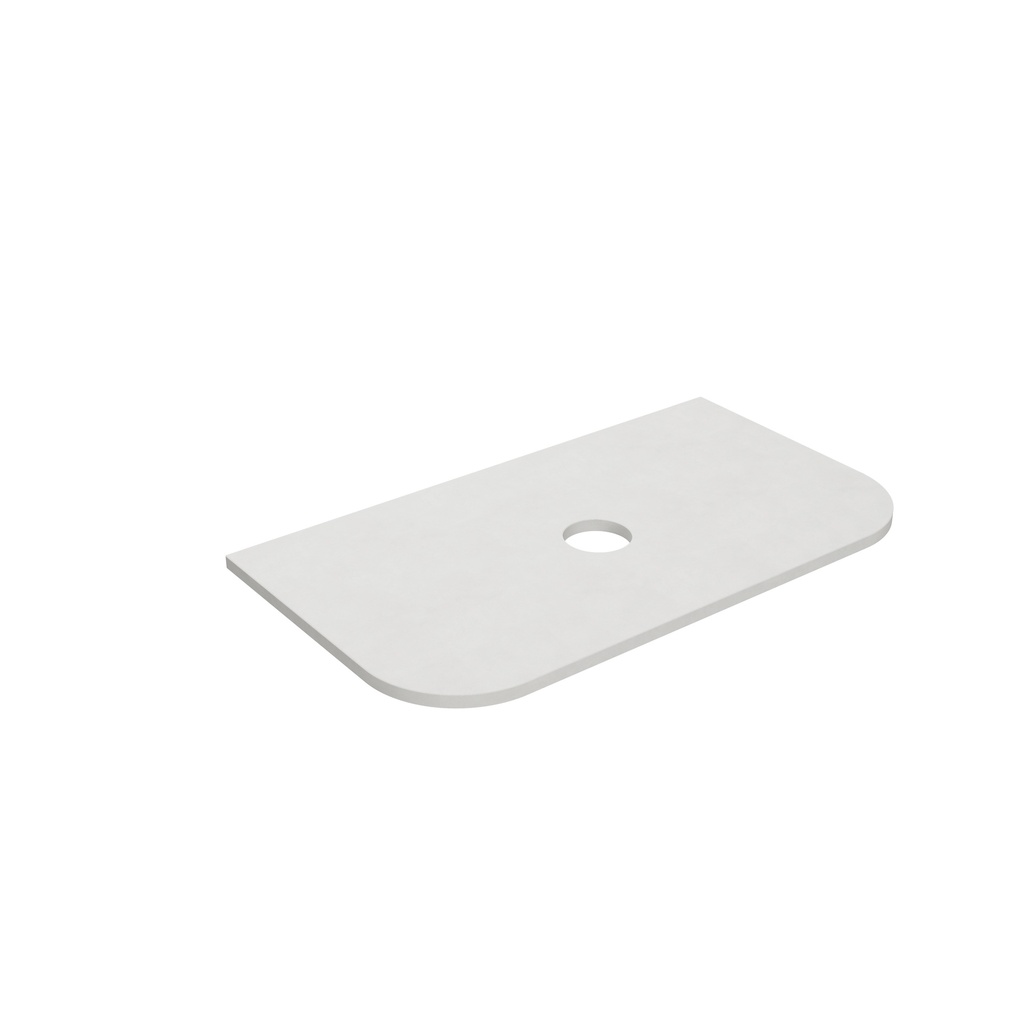 [56418] 905X505X20mm Blanco White(WG034) Zero Silica Engineer Curve Stone Top