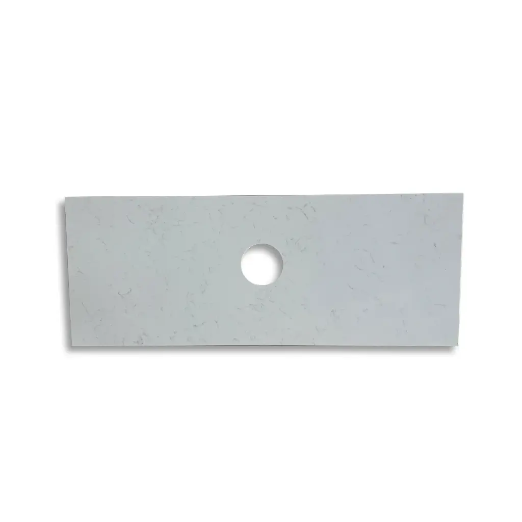 [50705] 905x465x15mm Carrara White Zero Silica Quartz Square Corner Stone Top