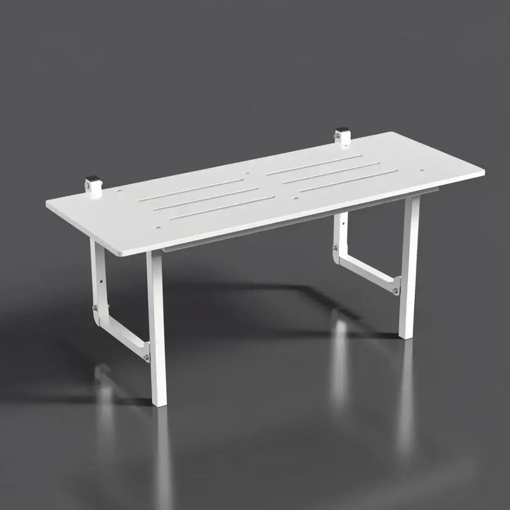 [55691] 970WX395Dmm Bradley Australia Map Surface Mounted Folding Shower Seat