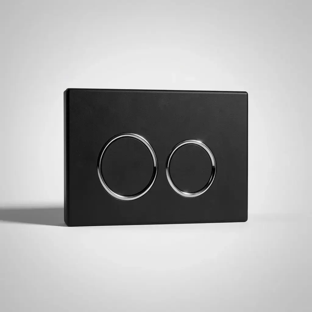 [56238] ABS Round Push Plate Black