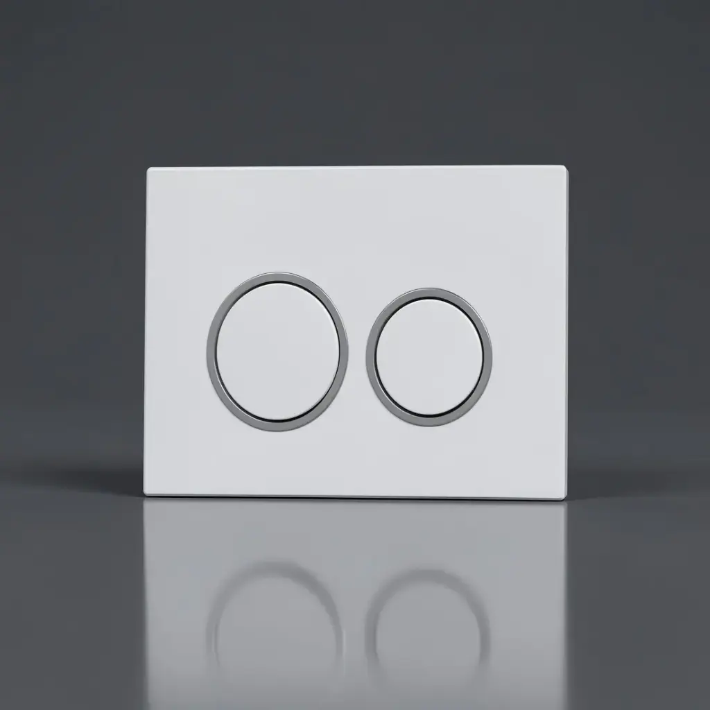 [56237] ABS Round Push Plate White