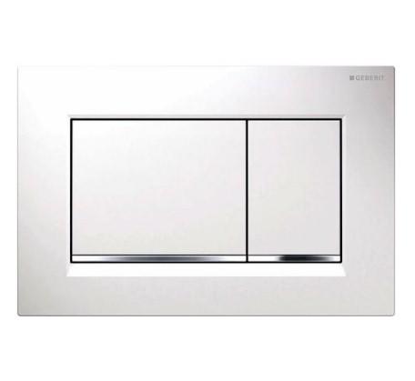 [56199] ABS Square Push Plate White/Chrome/White 115.883.Kj.1