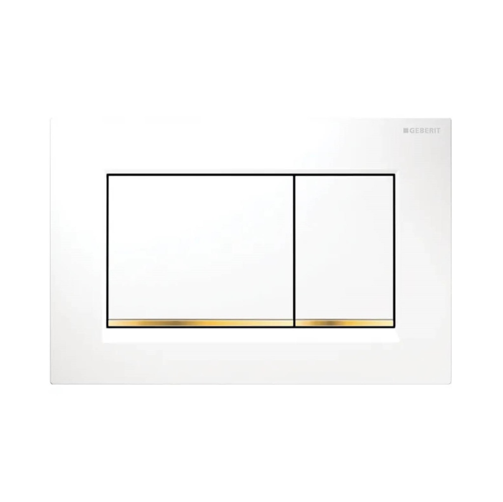 [56200] ABS White Plate With Gold Trim 115.883.Kk.1