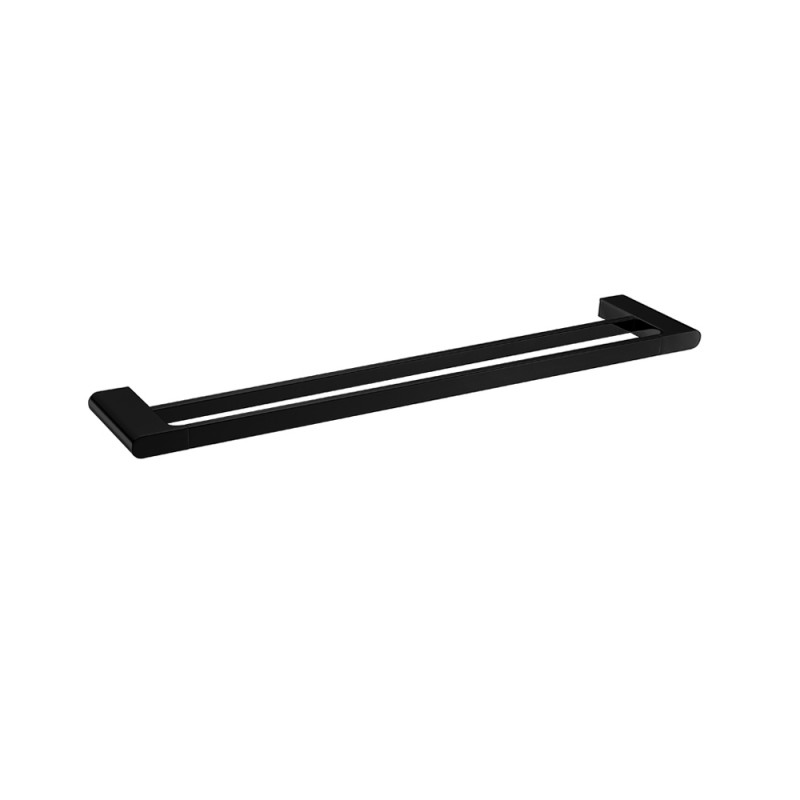 [40081] Au Black Double Towel Rail 800mm
