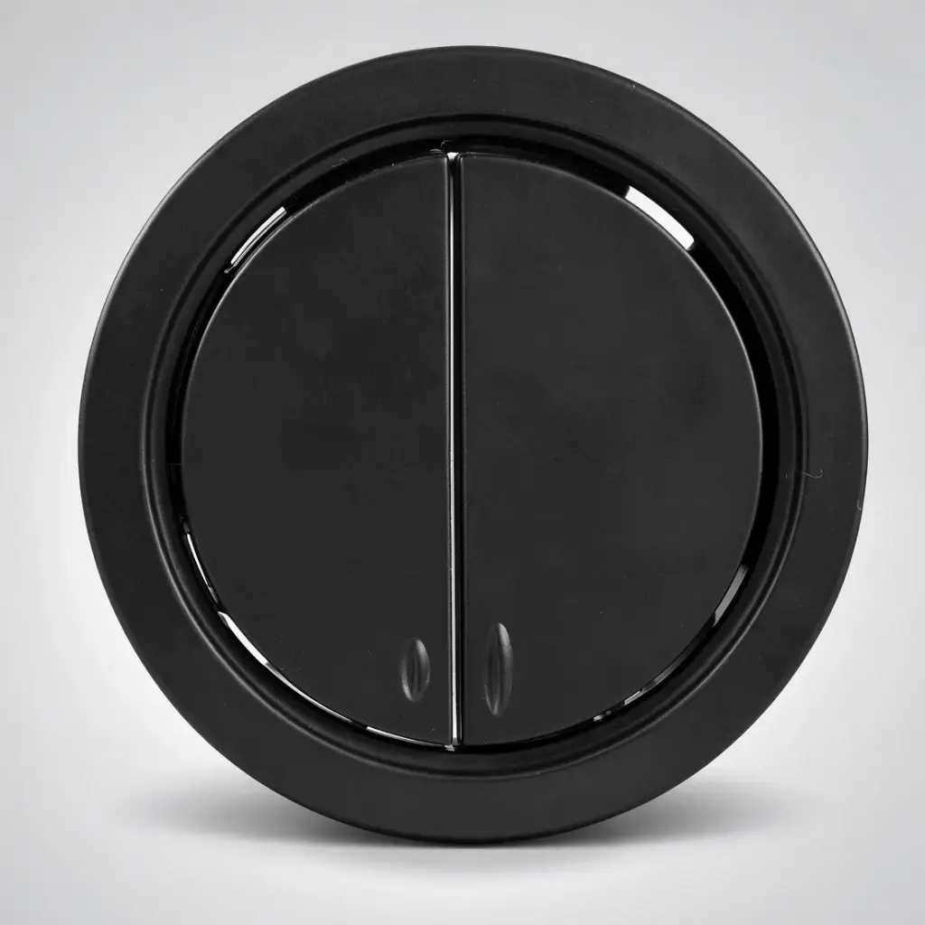 [50360] BTW Cistern Matt Black Round Button
