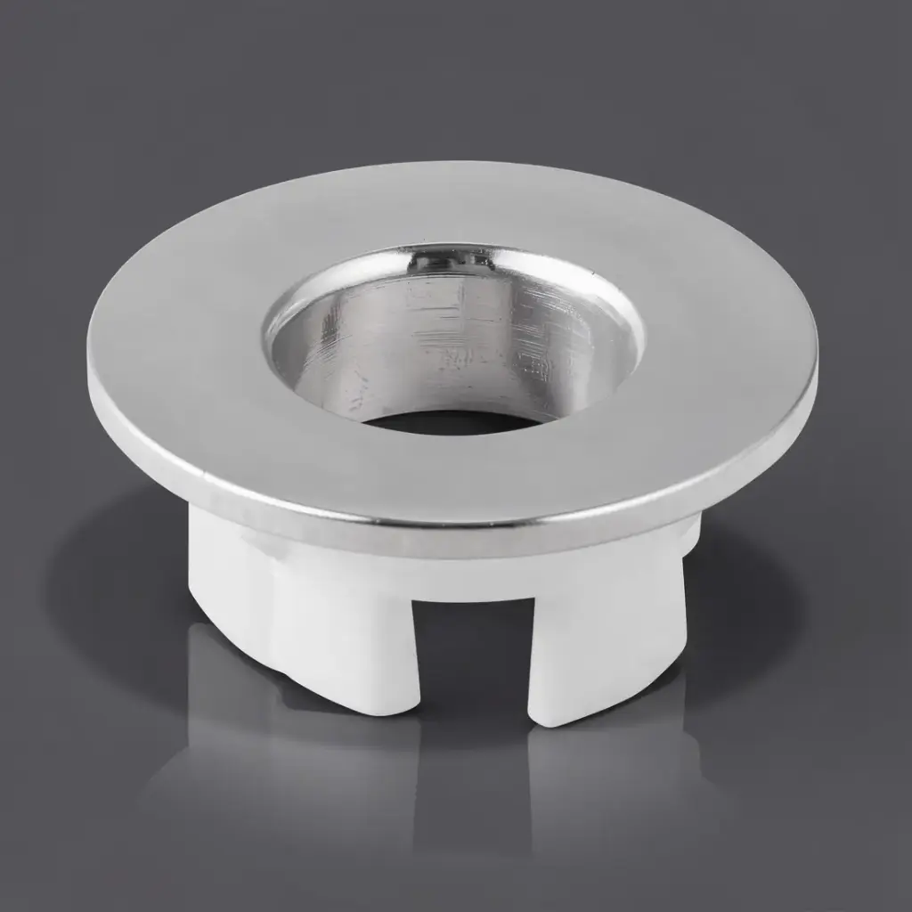 [50255] Basin Overflow Cover-Round Chrome