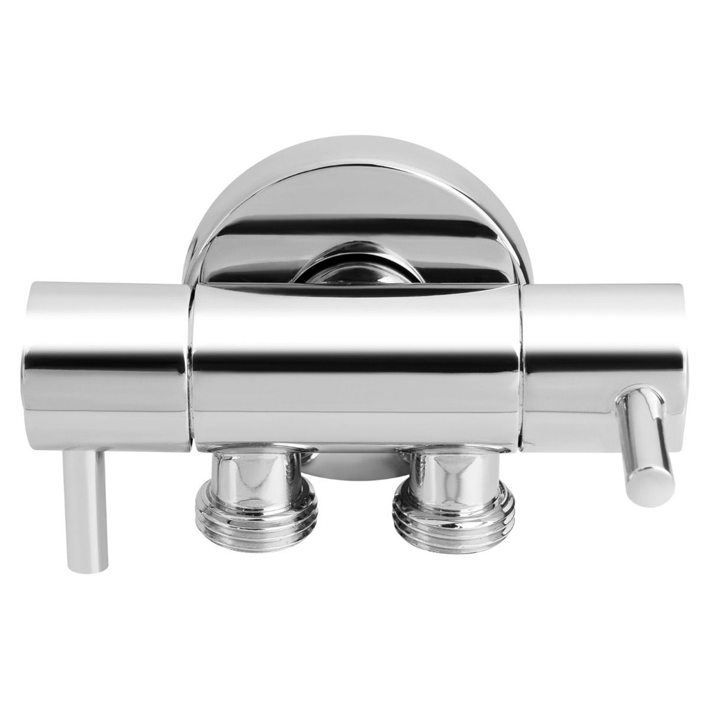 [41476] Bathroom Solid Brass Chrome Toilet Bidet Spray 1 Inlet 2 Outlet Diverter Only