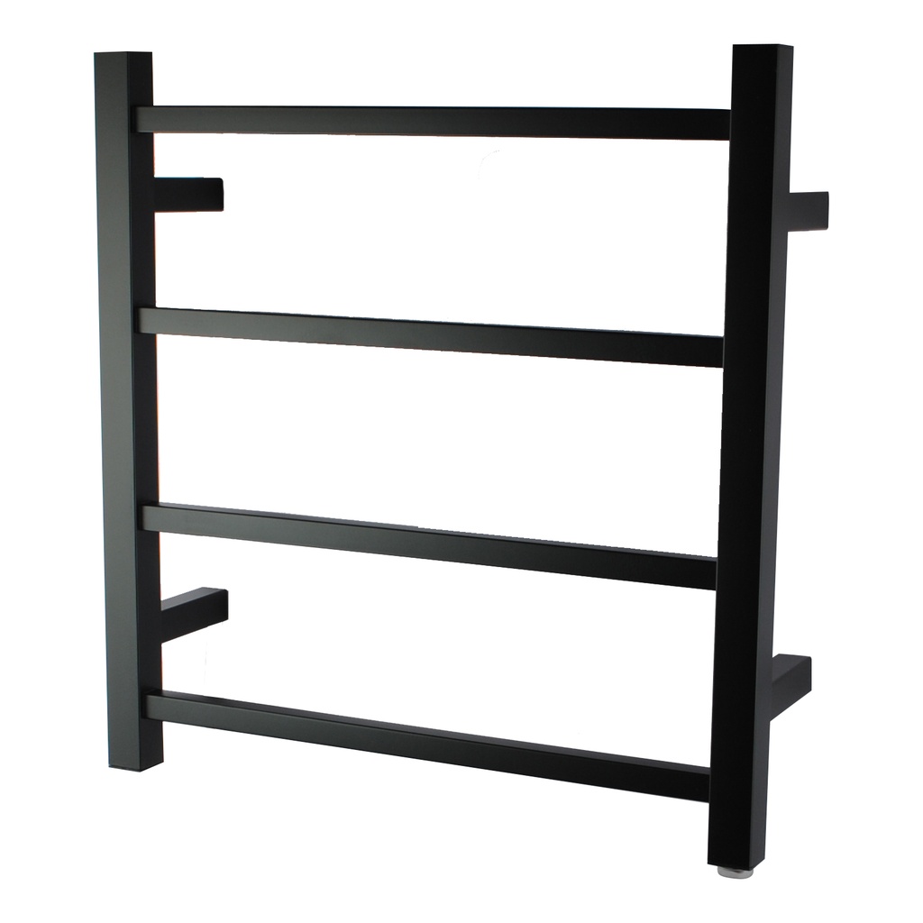 [40440] Black Square Electric Heated Towel Rack 4 Bars