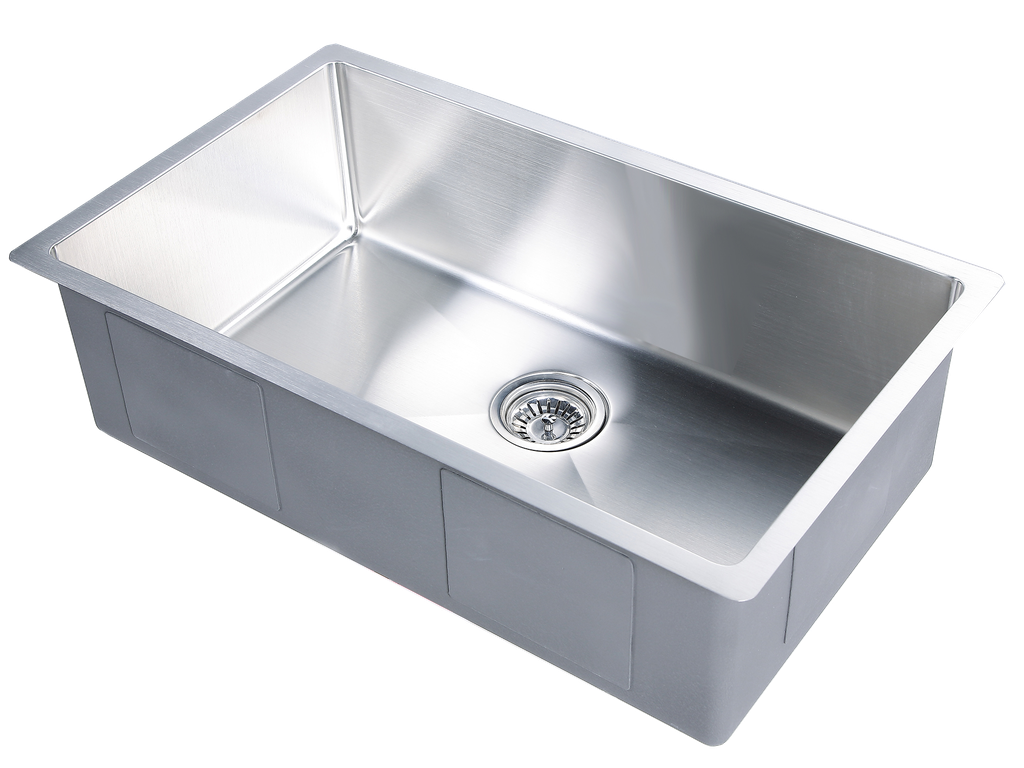 [56016] Bowl Size:720X400X230mm Overall Size:760X440X230mm Brushed Stainless Steel Kliff Hand Made Stainless Steel Sinks