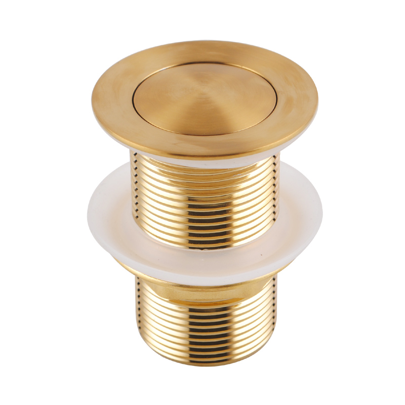 [41088] Brushed Yellow Gold32/40mm Solid Brass Basin Pop Up Waste with NO Overflow