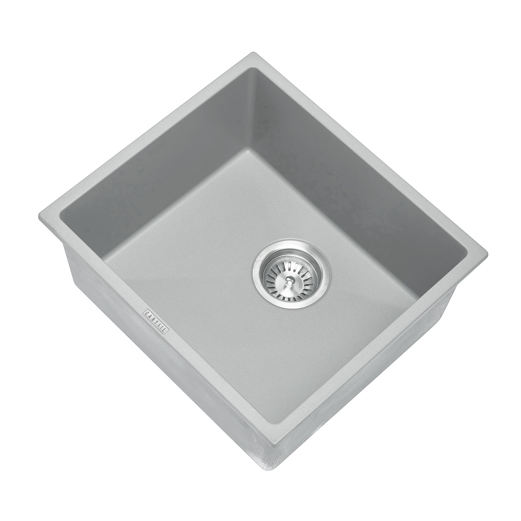 [40541] Carysil Magic Salsa Concrete Grey Single Bowl Granite Kitchen Sink 457*406mm