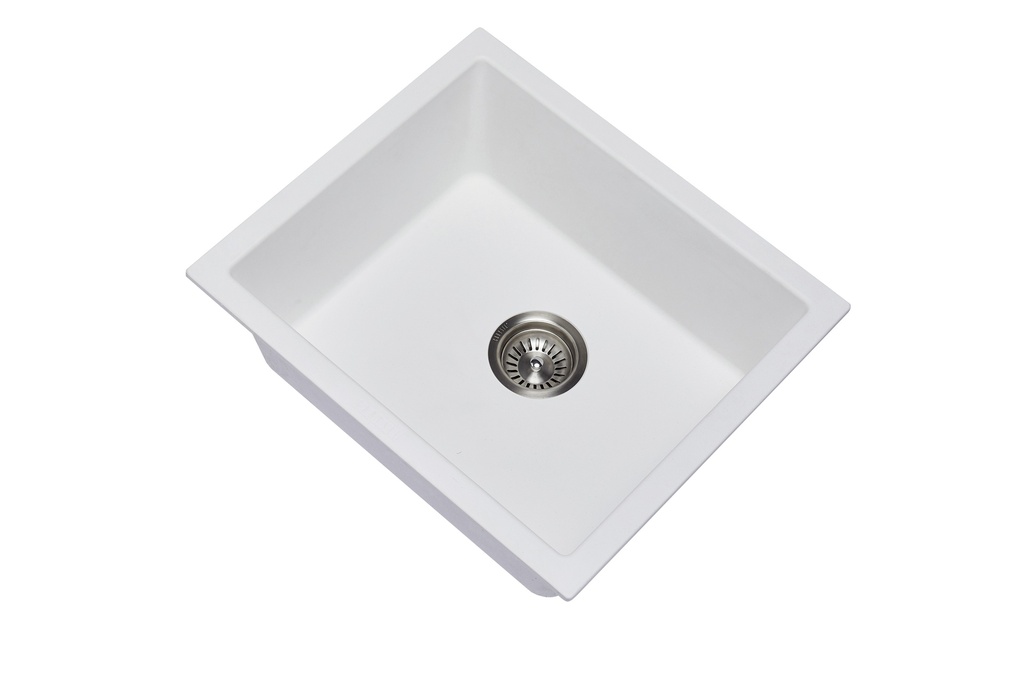 [40543] Carysil Salsa White Single Bowl Granite Kitchen Sink 533*457mm