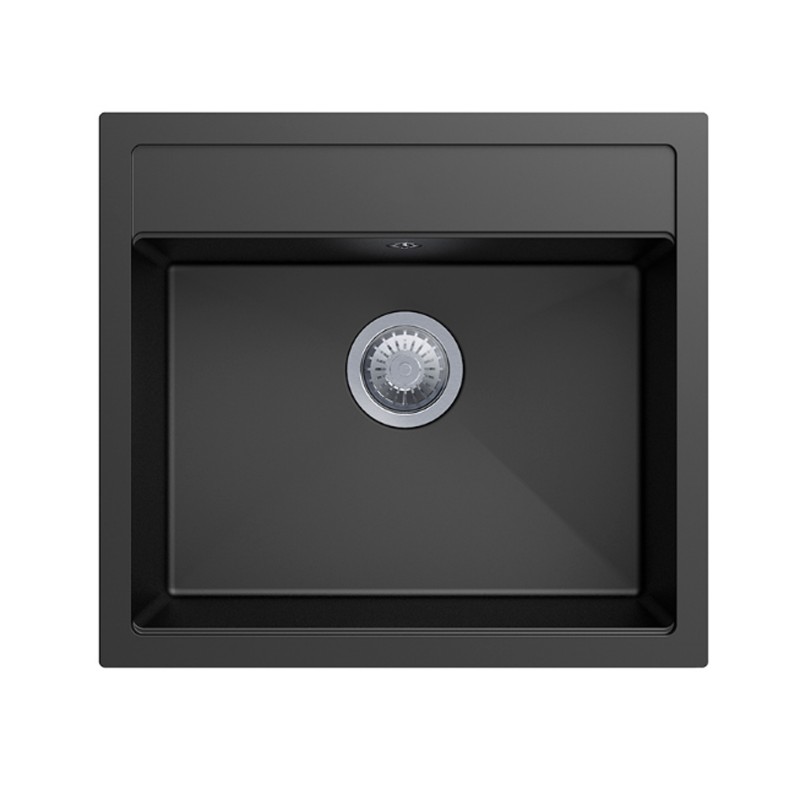 [40545] Carysil Waltz Black Single Bowl Granite Kitchen Sink 560*510mm