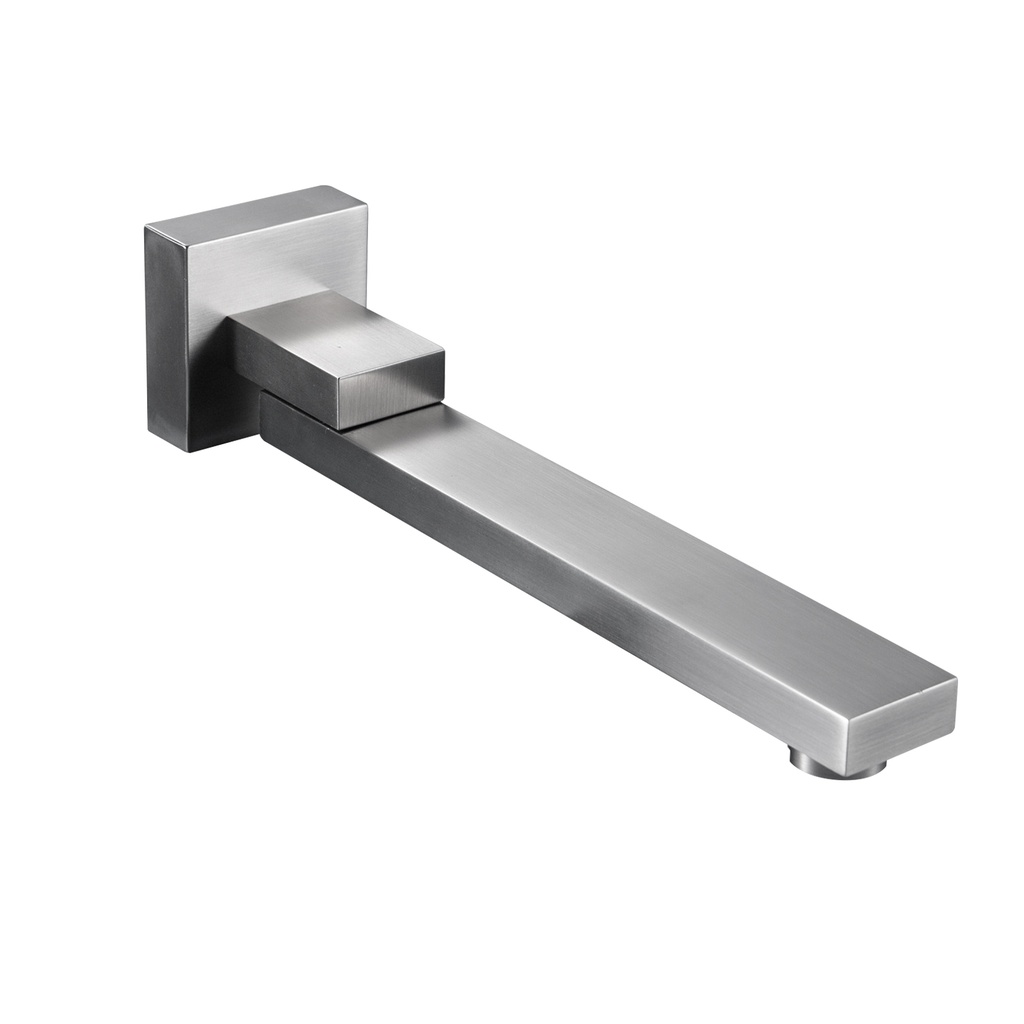 [41025] Cavallo Brushed Nickel Square Bath Spout
