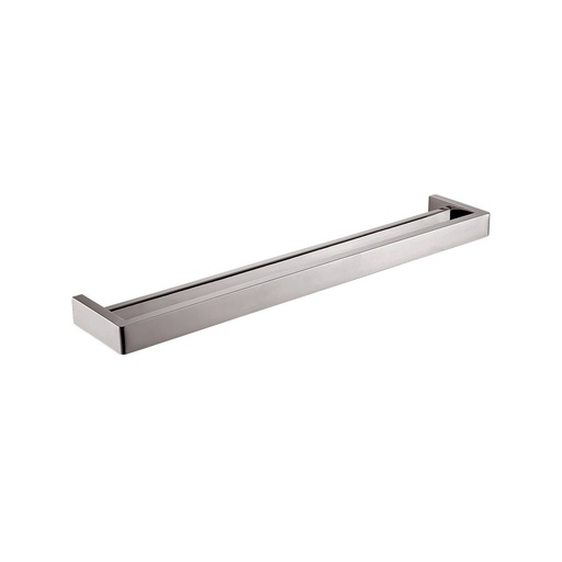 [41033] Cavallo Brushed Nickel Square Double Towel Rail 600mm