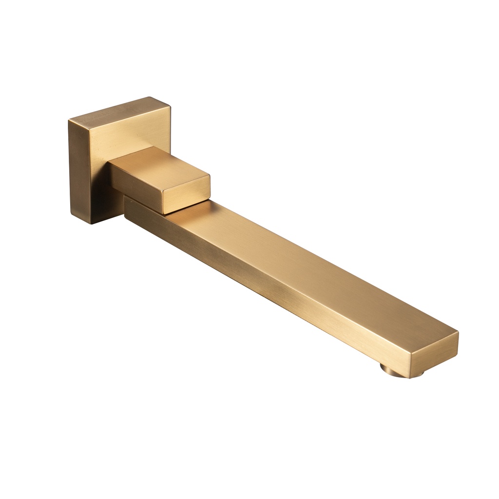 [41011] Cavallo Brushed Yellow Gold Square Bath Spout