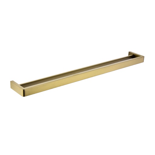 [41020] Cavallo Brushed Yellow Gold Square Double Towel Rail 800mm