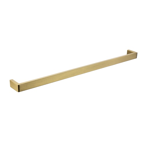 [41018] Cavallo Brushed Yellow Gold Square Single Towel Rail 800mm