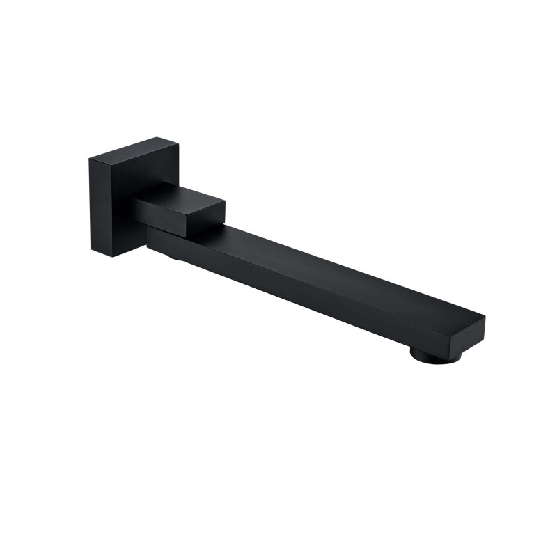 [40993] Cavallo Matte Black Square Bath Spout