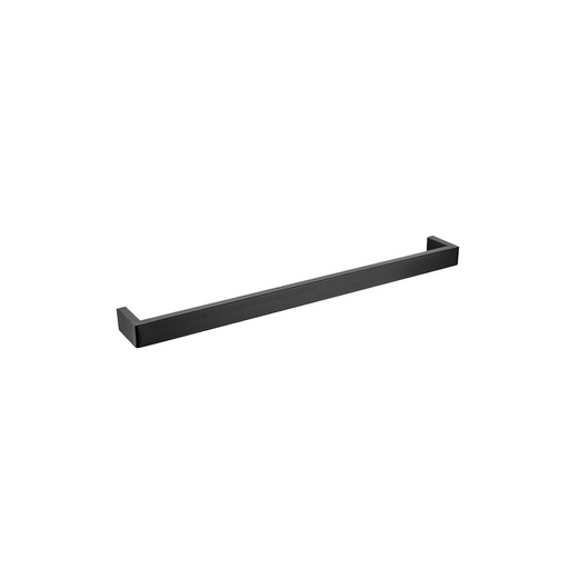 [41003] Cavallo Matte Black Square Single Towel Rail 600mm