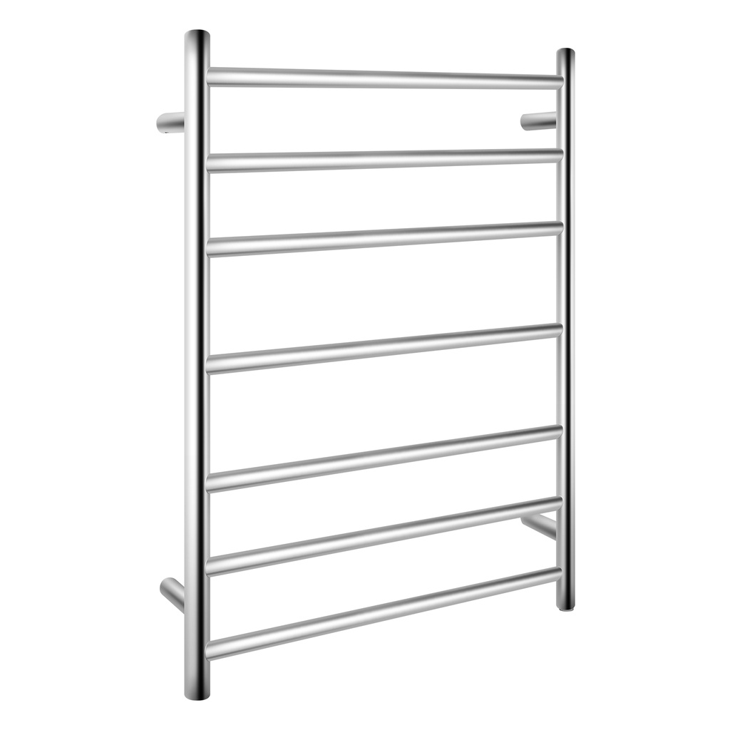 [40449] Chrome Round Electric Heated Towel Rack 7 Bars