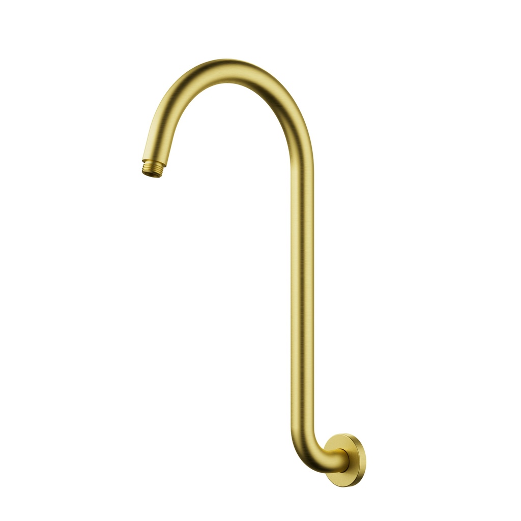 [44948] Clasico Gooseneck Shower Arm High Rise Brushed Gold