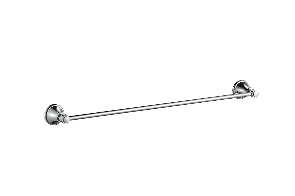 [44190] Clasico Single Towel Rail 600mm in Brushed Nickel