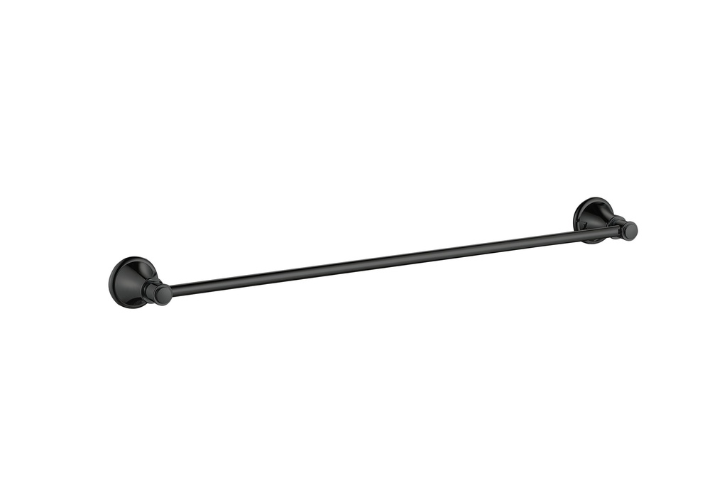 [44191] Clasico Single Towel Rail 600mm in Matt Black