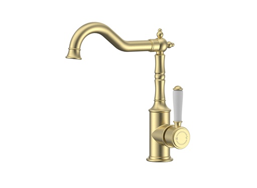 [44236] Clasico Sink Mixer Ceramic handle in Brushed Gold