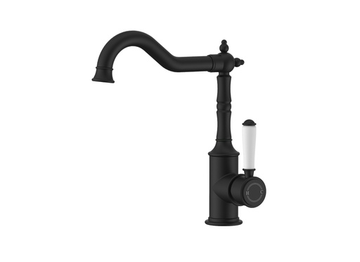 [44238] Clasico Sink Mixer Ceramic handle in Matt Black