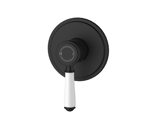 [44269] Clasico Wall Mixer Trim Kits Ceramic handle in Matt Black