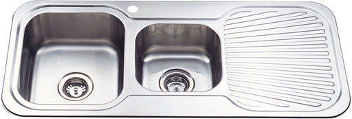 [43131] Cora 1 & 3/4 Bowl & Single Drainer 1080 x 480 x 170mm(304 Stainless Steel)