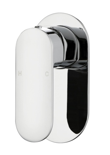 [43743] Cora Ellipse Handle Chrome Wall Mixer Lead Free