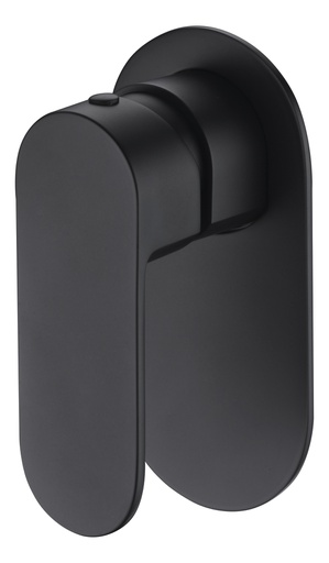 [43744] Cora Ellipse Handle Matt Black Wall Mixer Lead Free