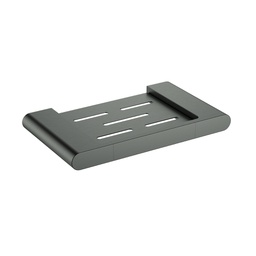 [44580] Cora Round Cornered Rectangle Soap Holder Gun Metal
