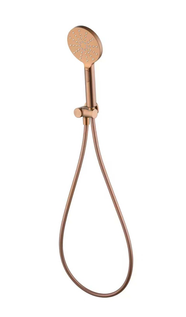 [44950] Cora Round Hand Shower On Wall Outlet Bracket Brushed Copper