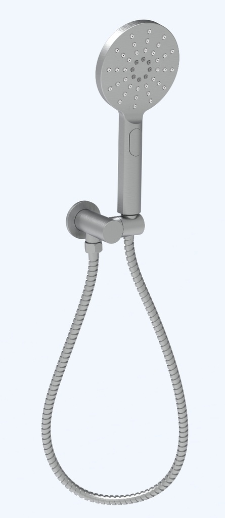 [44392] Cora Round Hand Shower On Wall Outlet Bracket Gun Metal