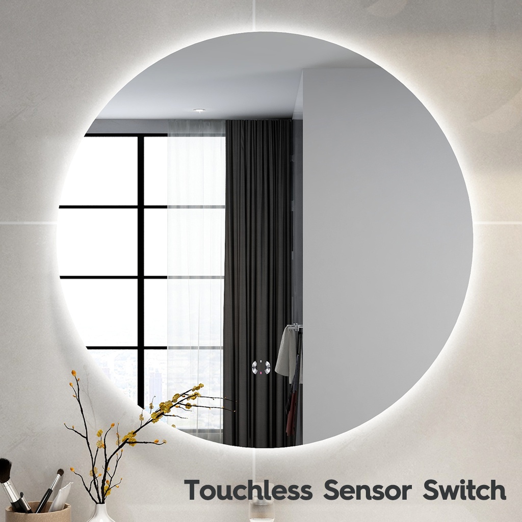 [86118/UL750BM] D750mm Round 3 Color Backlit LED Mirror(Touchless Sensor Switch)